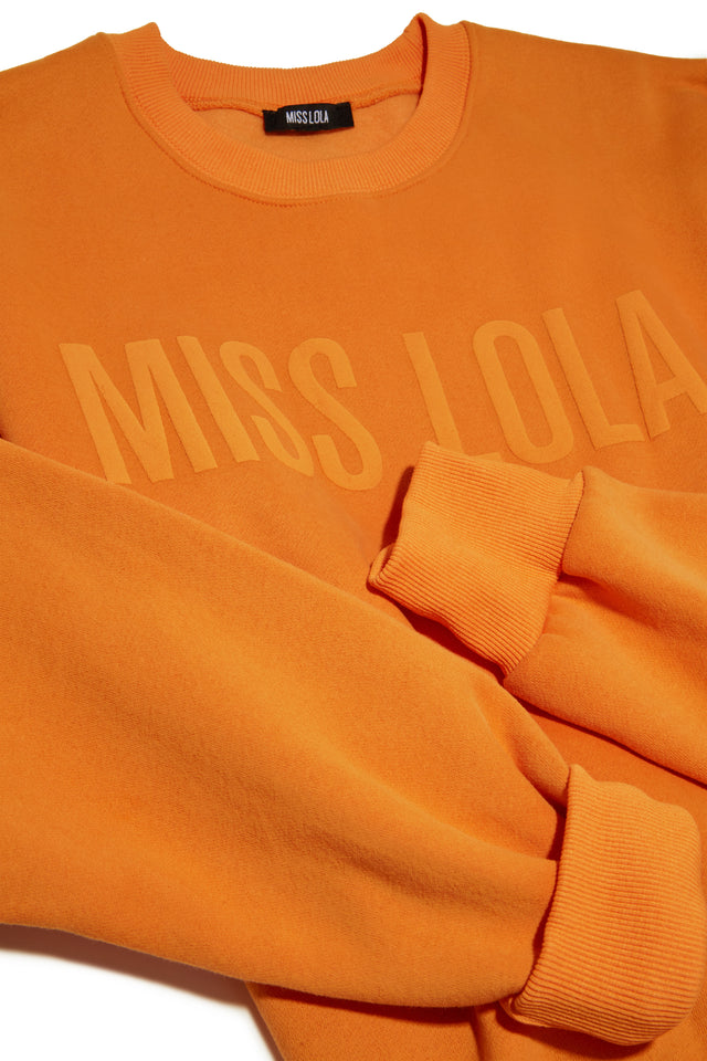 Load image into Gallery viewer, Miss Lola Exclusive Crewneck Sweater - Orange
