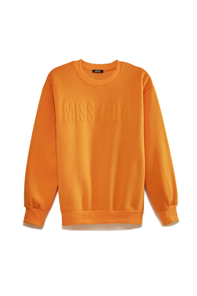 Load image into Gallery viewer, Miss Lola Exclusive Crewneck Sweater - Orange
