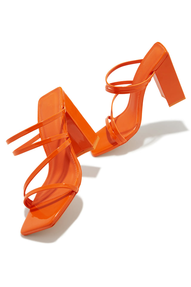 Load image into Gallery viewer, Jaziel Block Heel Mules - Orange
