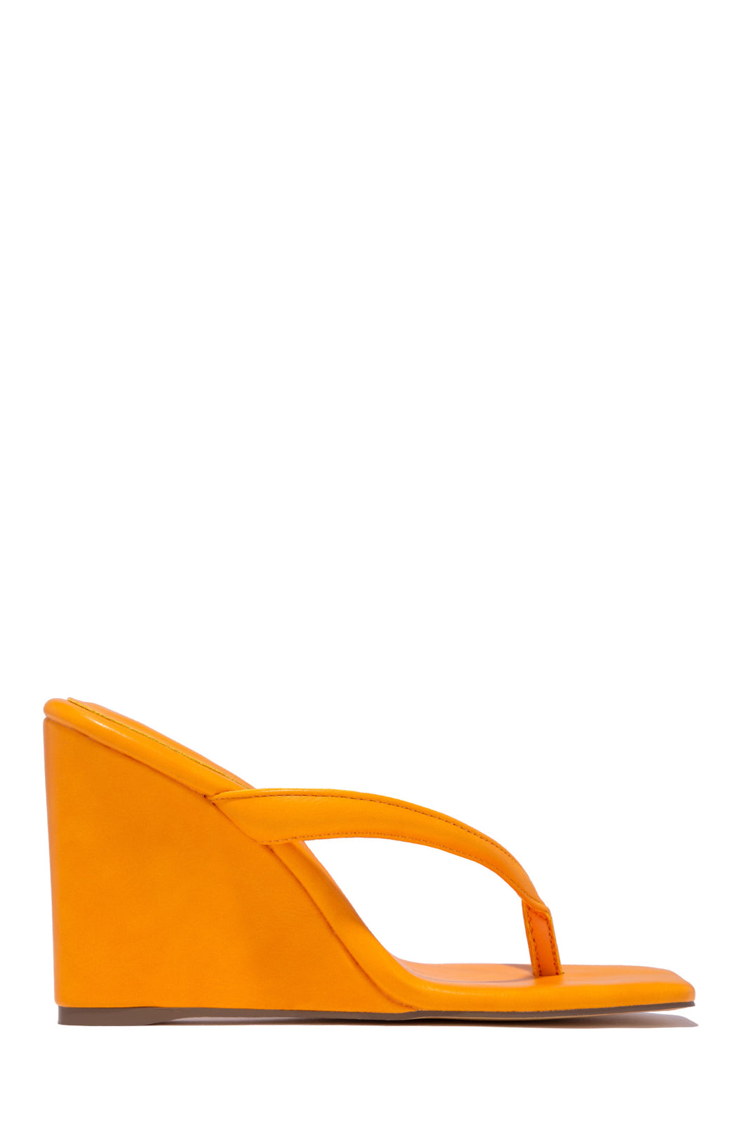 Alena Wedge Heel Mules - Orange