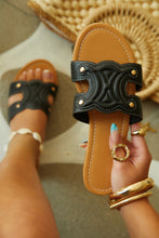 Load image into Gallery viewer, Paris Trips Slip On Sandals - Black
