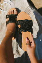 Load image into Gallery viewer, Paris Trips Slip On Sandals - Black
