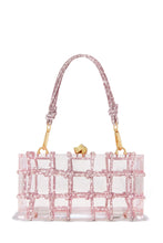 Load image into Gallery viewer, Forever Perfect Embellished Caged Clear Bag - Silver
