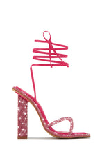 Load image into Gallery viewer, Barbie Pink Embellished High Heels
