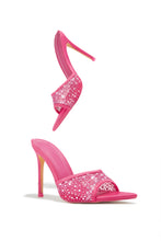 Load image into Gallery viewer, Kari Embellished High Heel Mules - Pink
