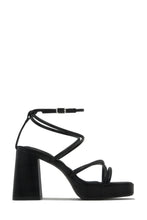 Load image into Gallery viewer, Kaylie Platform Block Heels - Black
