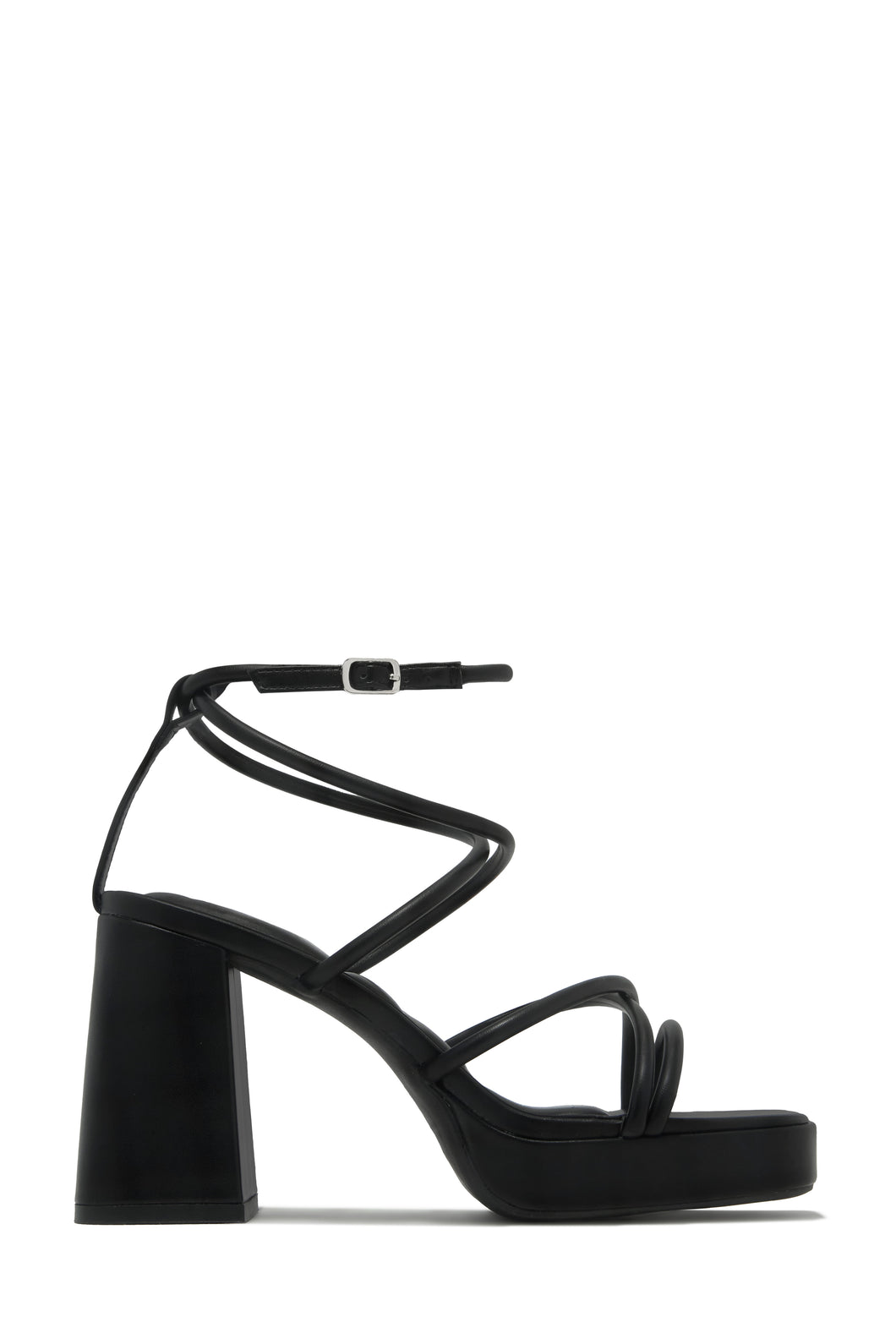 Kaylie Platform Block Heels - Black