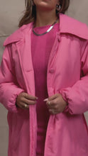 Load and play video in Gallery viewer, Valentina Long Coat - Pink
