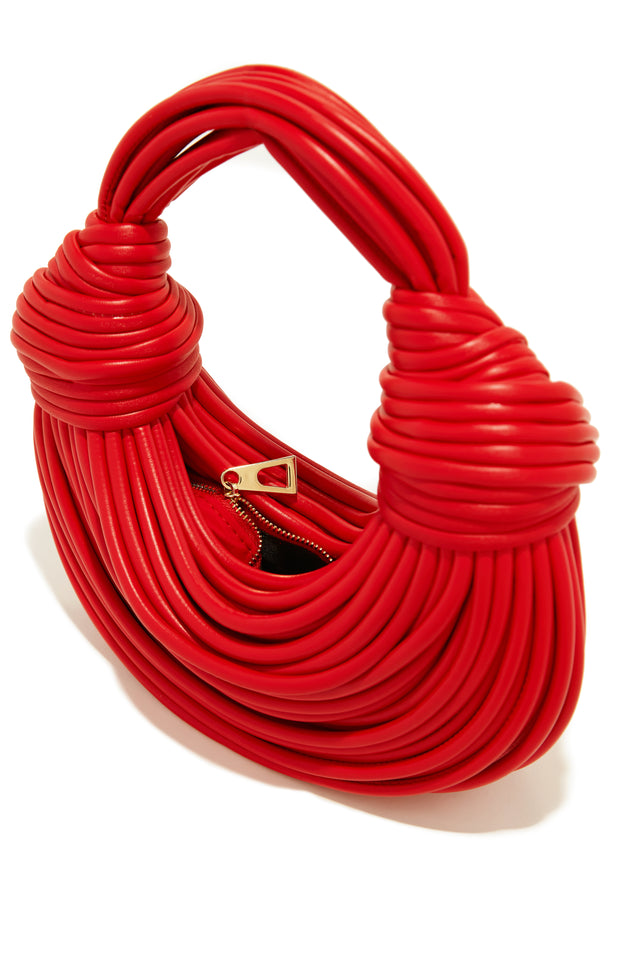 Load image into Gallery viewer, Azelie Double Knot Spaghetti Handbag - Red
