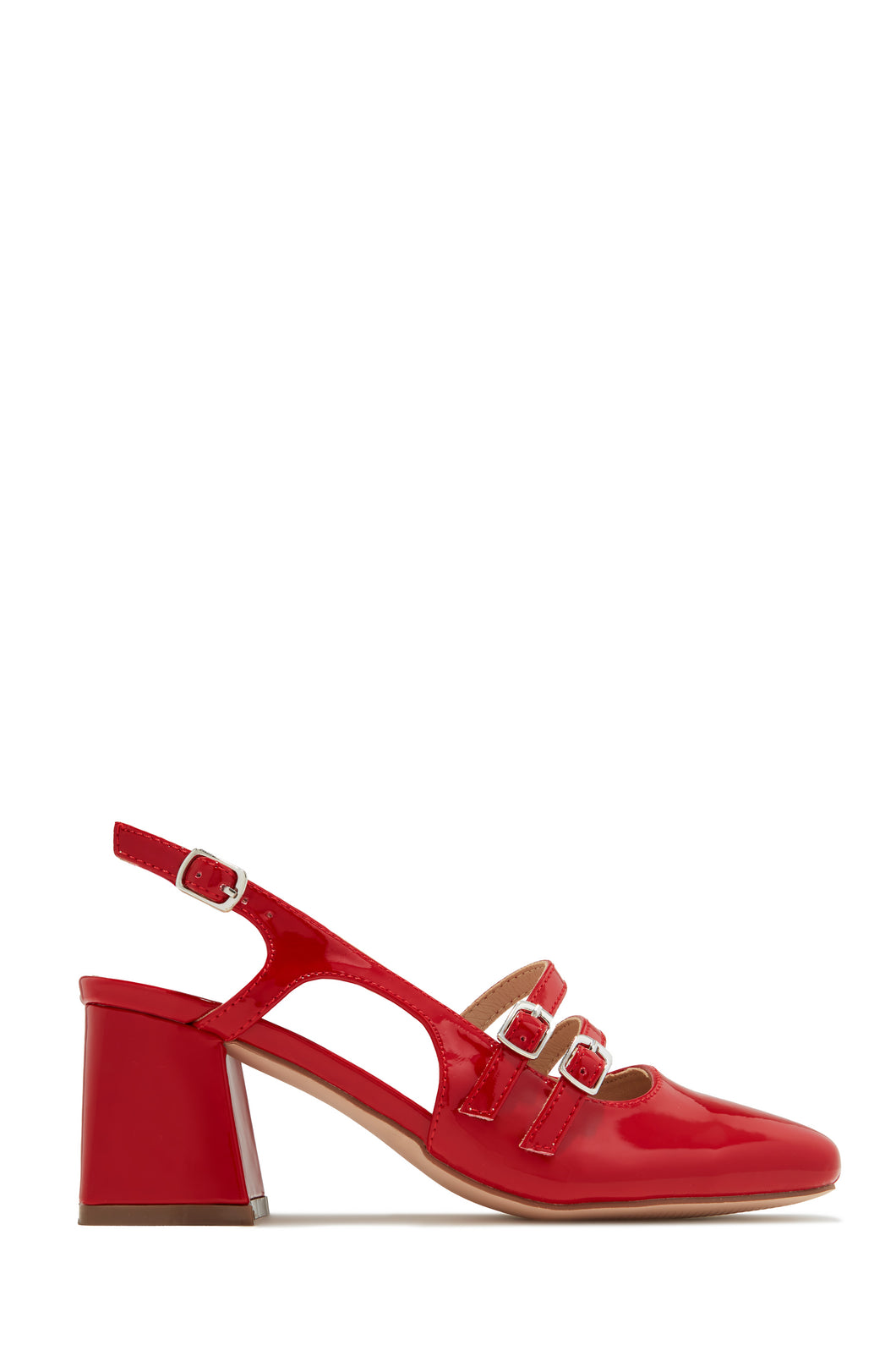 Ellie Block Mid Heels - Red