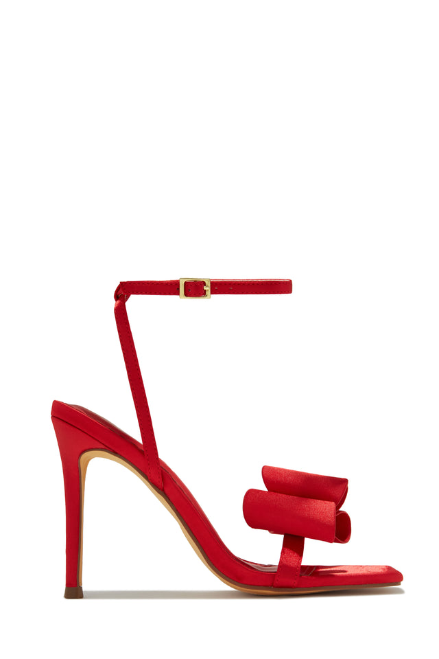 Load image into Gallery viewer, Pretty Nights Bow High Heels - Red
