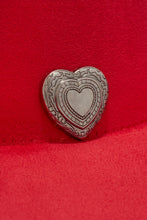 Load image into Gallery viewer, Heartbreaker Heart Pendants Cowgirl Hat - Red
