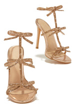 Load image into Gallery viewer, Party Season Embellished High Heels - Rose Gold
