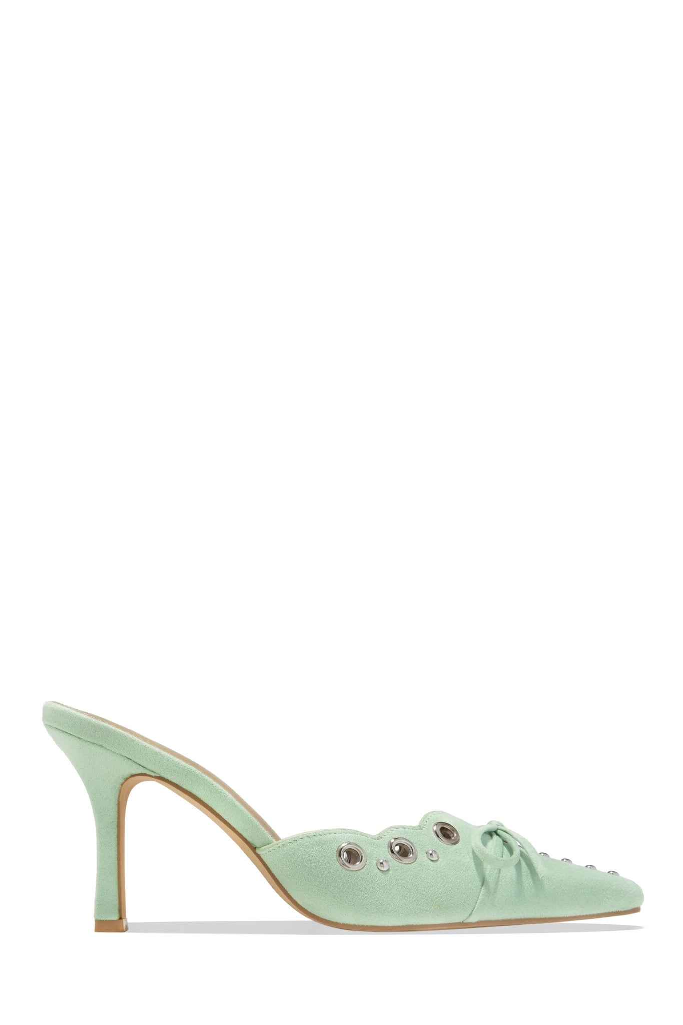 Miss Lola | Jasmyn Light Pink Mid Heel Mule Pumps – MISS LOLA