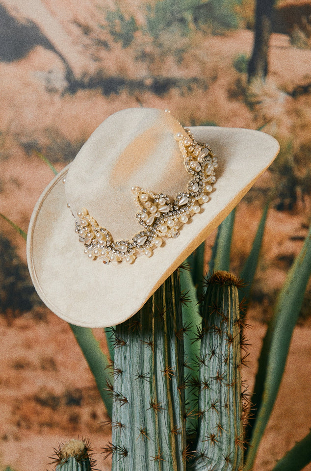 Miss Lola  Ivory Embellished Western Hat – MISS LOLA