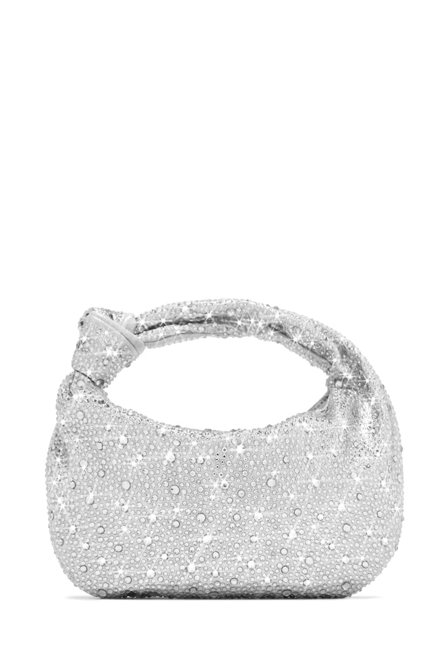 Load image into Gallery viewer, Silver Embellished Top Handle Bag
