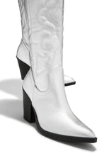 Load image into Gallery viewer, Silver-Tone Cowgirl Boots
