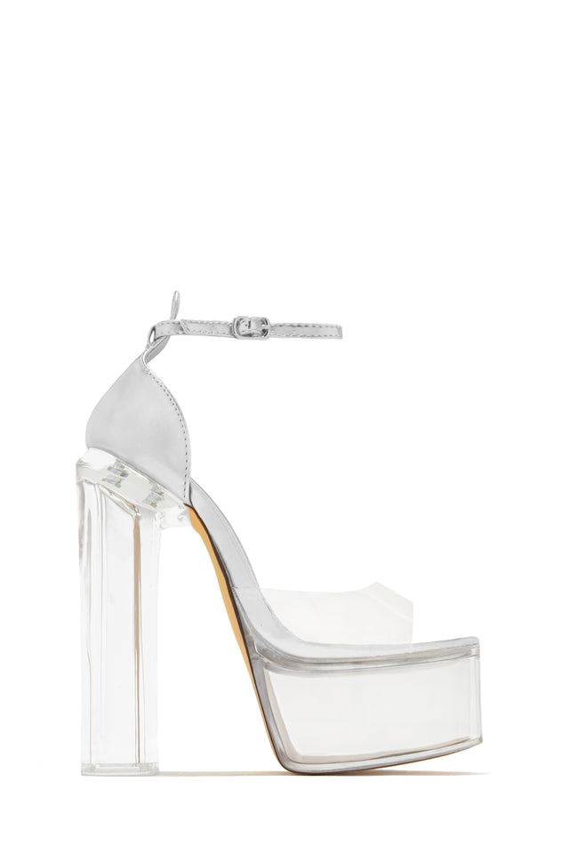 Clear block heels cheap hotsell