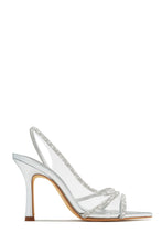 Load image into Gallery viewer, Mallory Embellished High Heels - Silver
