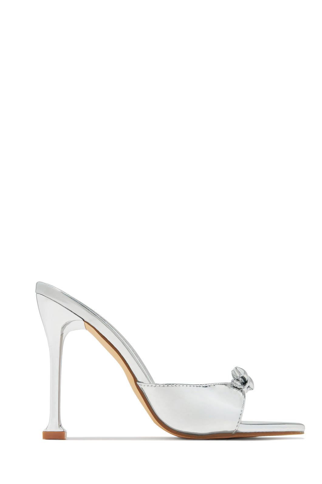 Jaya High Heel Mules - Silver