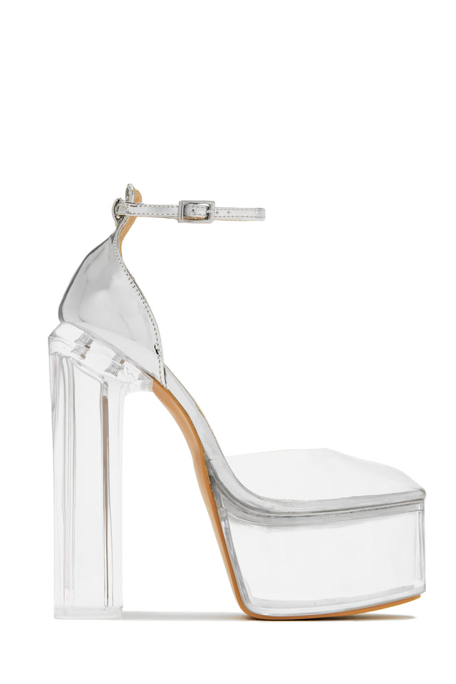 Browse Clear Strap Heels  Clear Heel Pumps – MISS LOLA