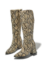 Load image into Gallery viewer, Adri Block Heel Boots - Snake
