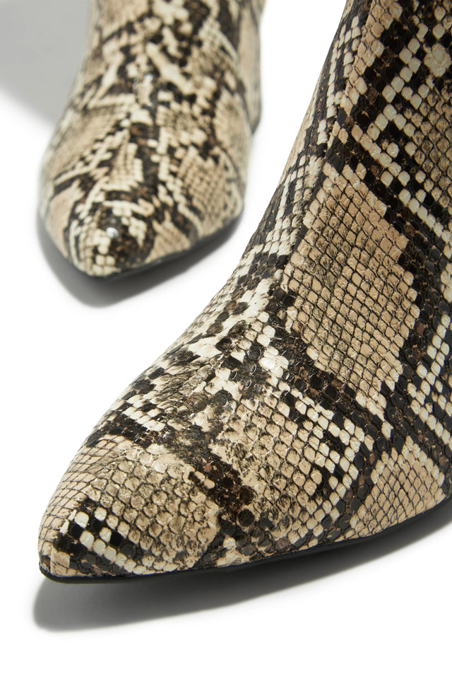 Load image into Gallery viewer, Adri Block Heel Boots - Snake
