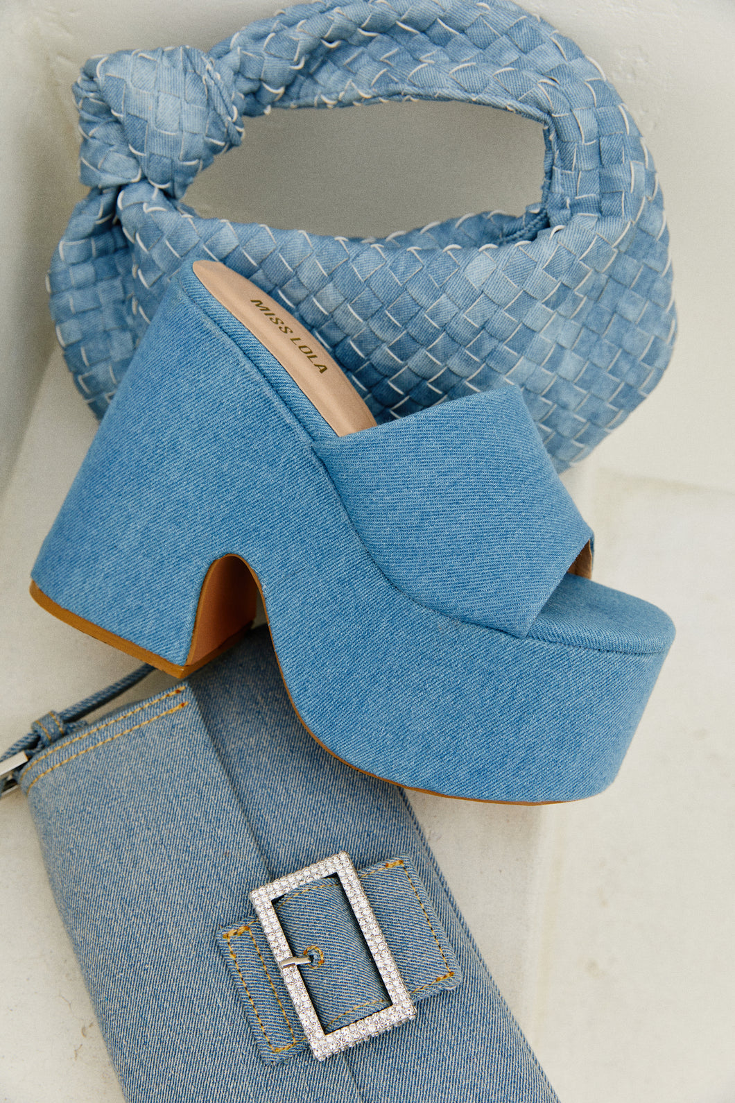 Still Your Best Chunky Platform Mules - Denim