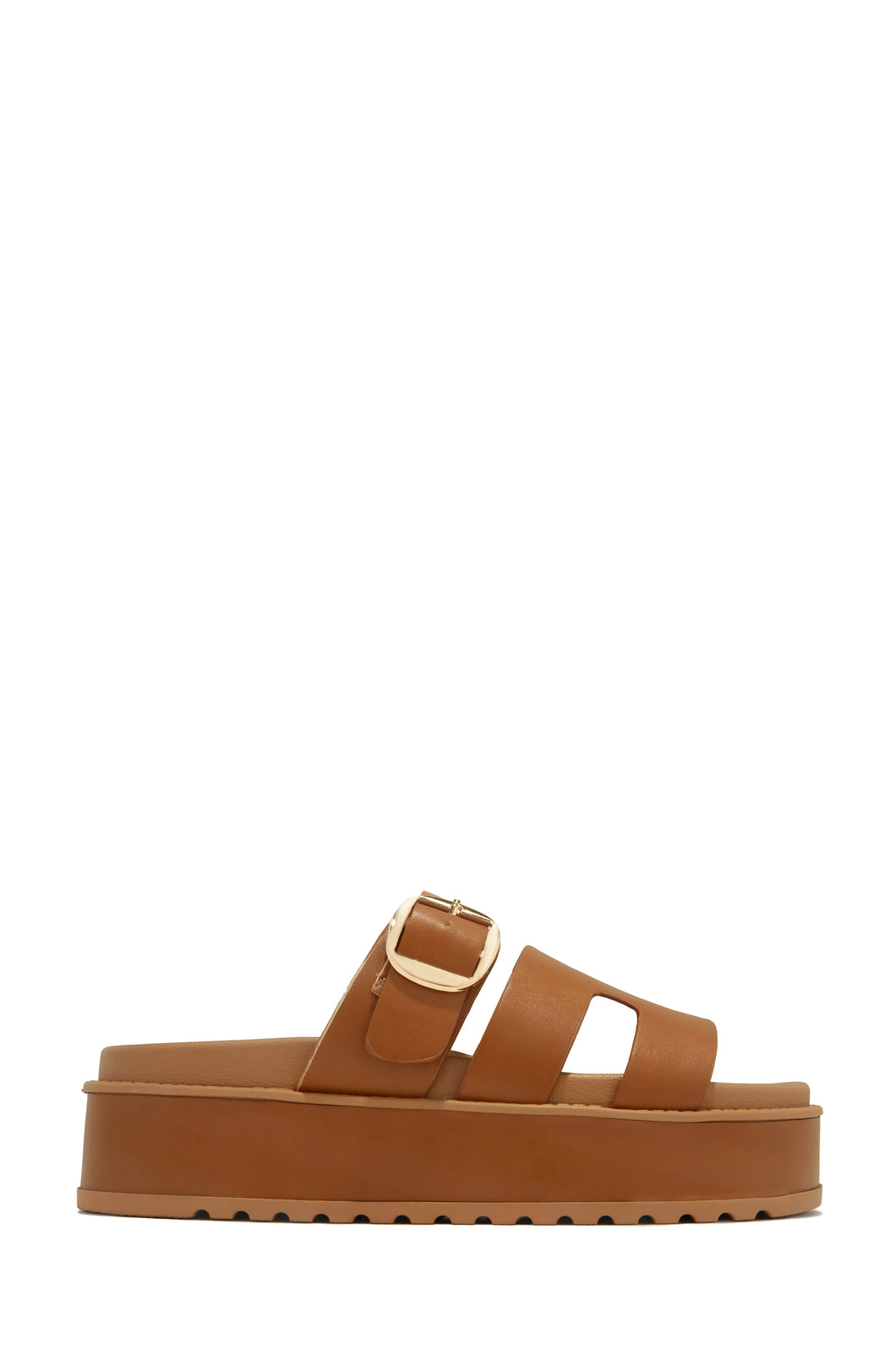 Resort Getaway Slip On Chunky Sandals - Tan