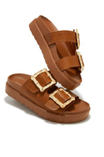 Load image into Gallery viewer, Arani Chunky Slip On Sandals - Tan
