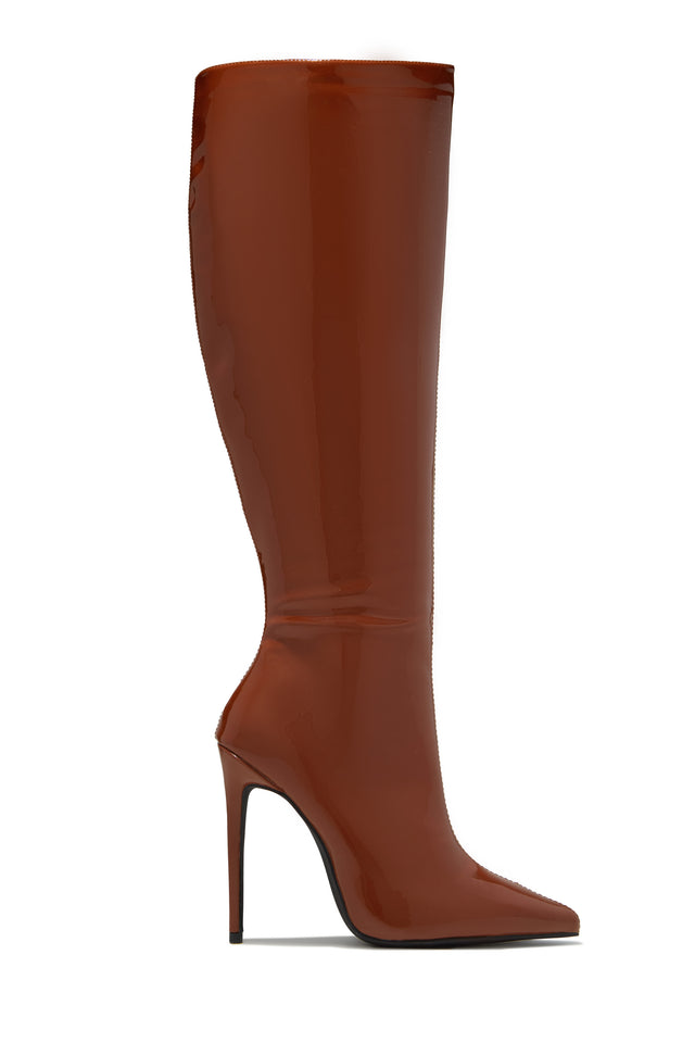 Load image into Gallery viewer, Genesis Knee High Heel Boots - Snake
