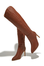 Load image into Gallery viewer, Portia Knee High Heel Boots - Brown
