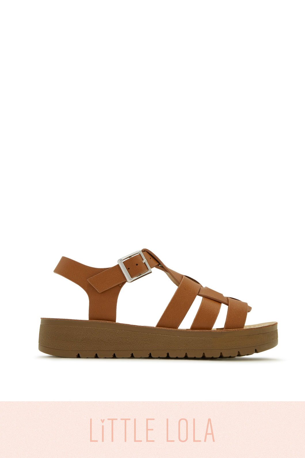 Miss Lola Summer Vacation Tan Kids Sandals MISS LOLA