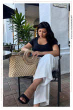 Load image into Gallery viewer, Trips To Cabo Top Handle Straw Bag - Natural
