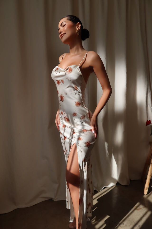 Load image into Gallery viewer, Amayah Maxi Dress - Cream Floral
