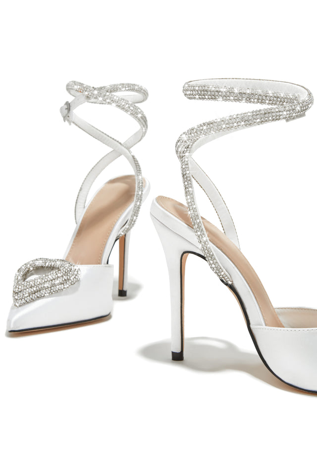 Luxury shoes for women - Jimmy Choo Liberty 150 sandals in white satin