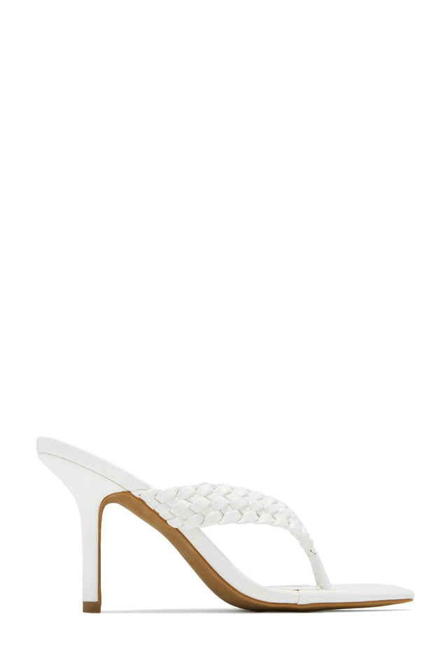Load image into Gallery viewer, White Braided Mule Heel

