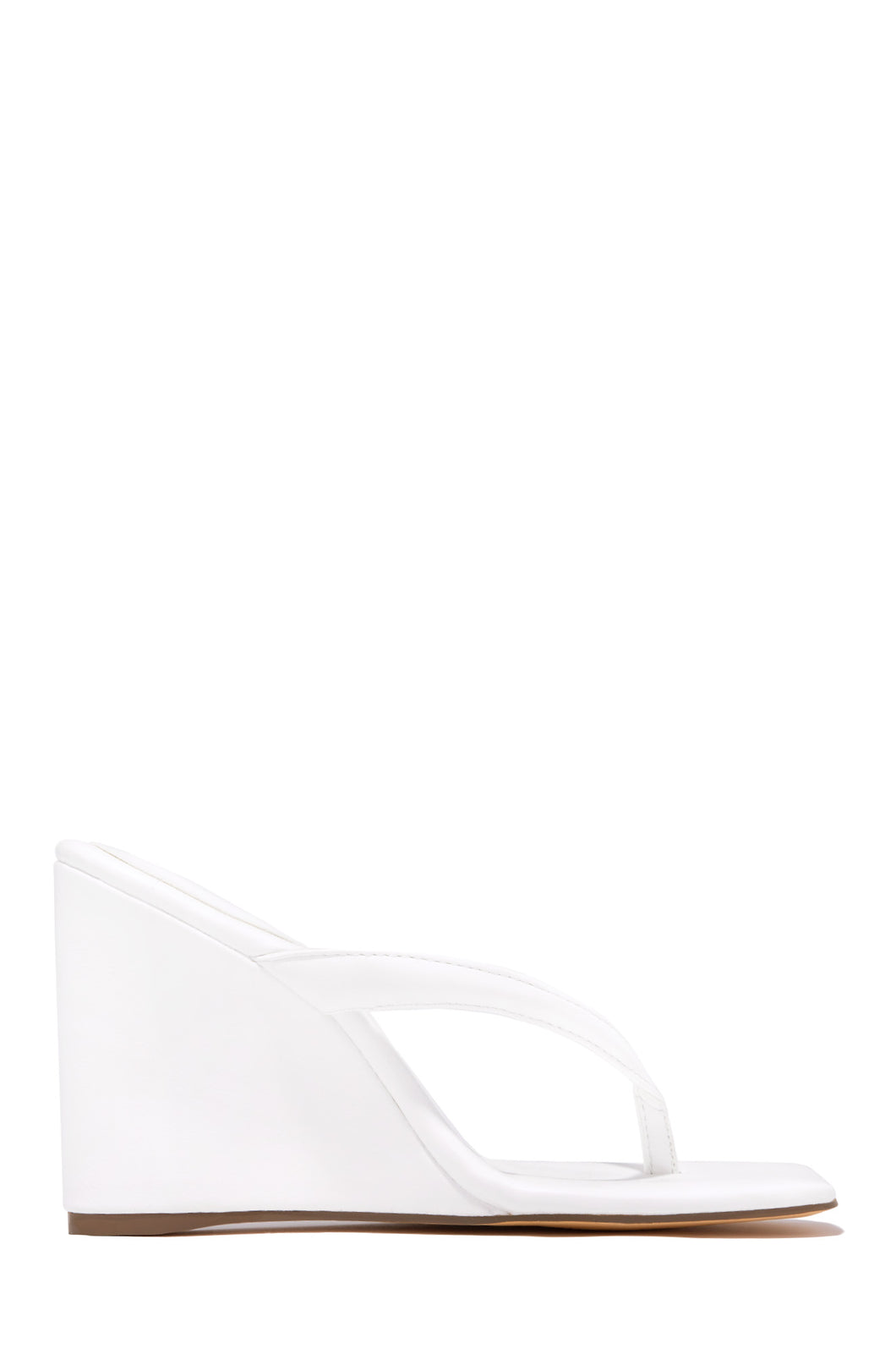 Alena Wedge Heel Mules - White