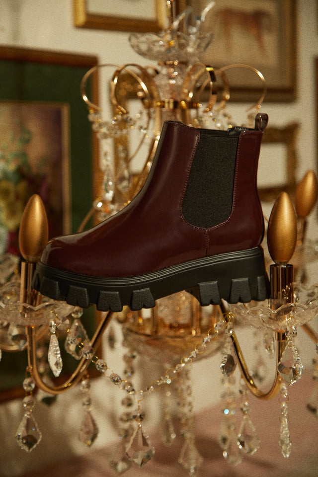 Load image into Gallery viewer, Zuzanna Combat Boots - Burgundy
