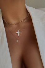 Load image into Gallery viewer, Embellished Gold-Tone Cross Necklace
