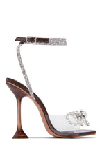 Load image into Gallery viewer, Mocha High Heels with Embellished Detailing
