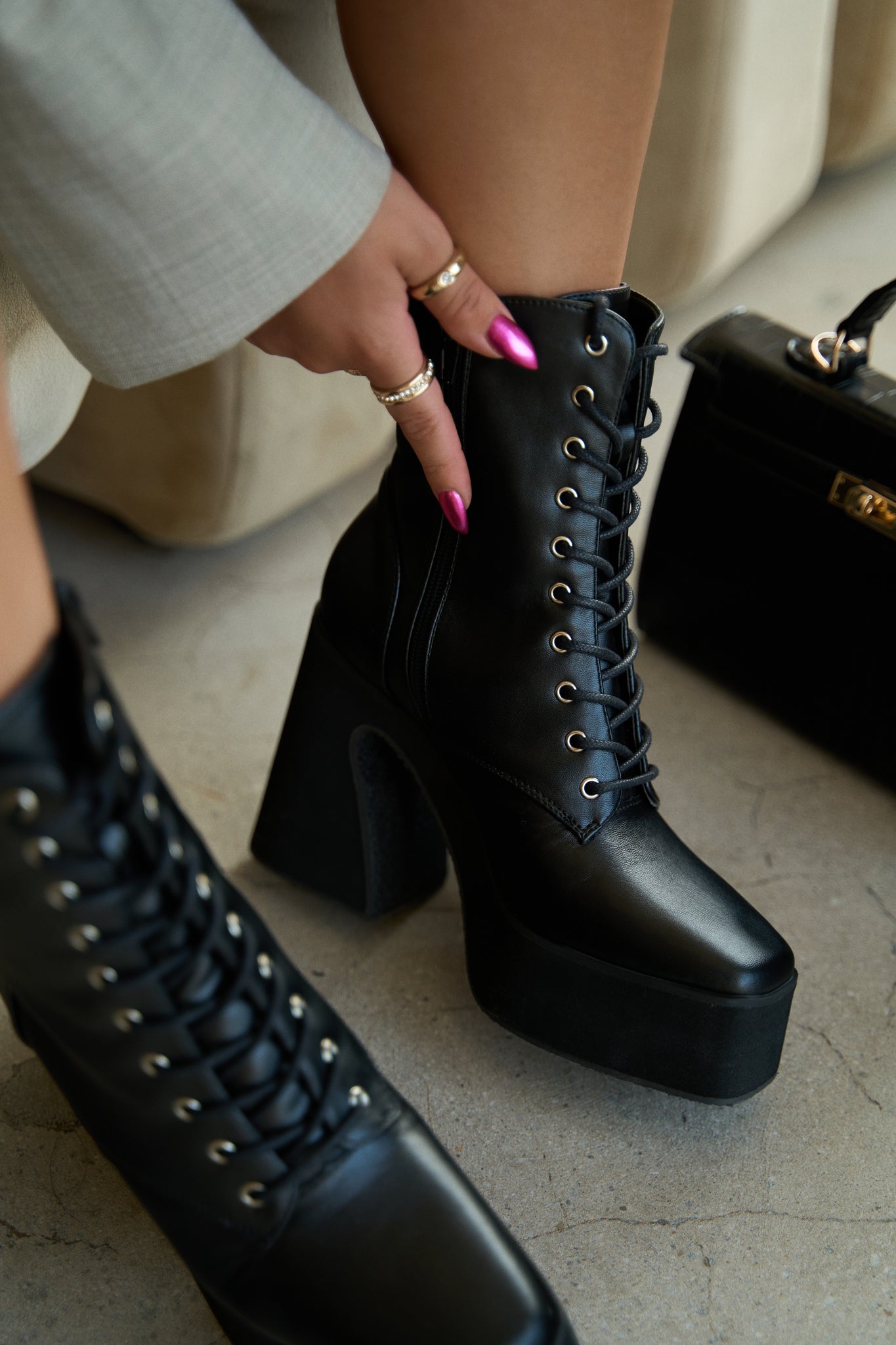 Elevate Your Look with Mollie Black Combat Boots – MISS LOLA
