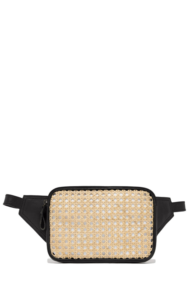 Miss Lola  Black Straw Belt Bag – MISS LOLA