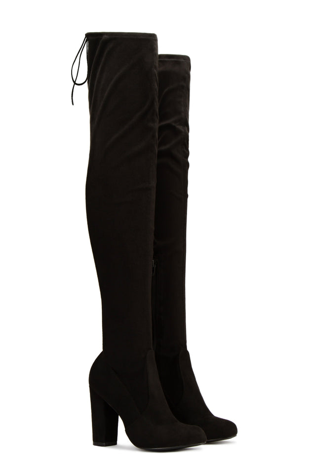 Miss Lola, Shoes, Miss Lola South London Black Over The Knee Heel Boots