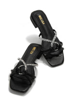 Load image into Gallery viewer, Black Embellished Slip On Sandals
