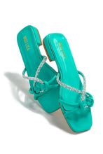 Load image into Gallery viewer, Teal Blue Slide Sandals
