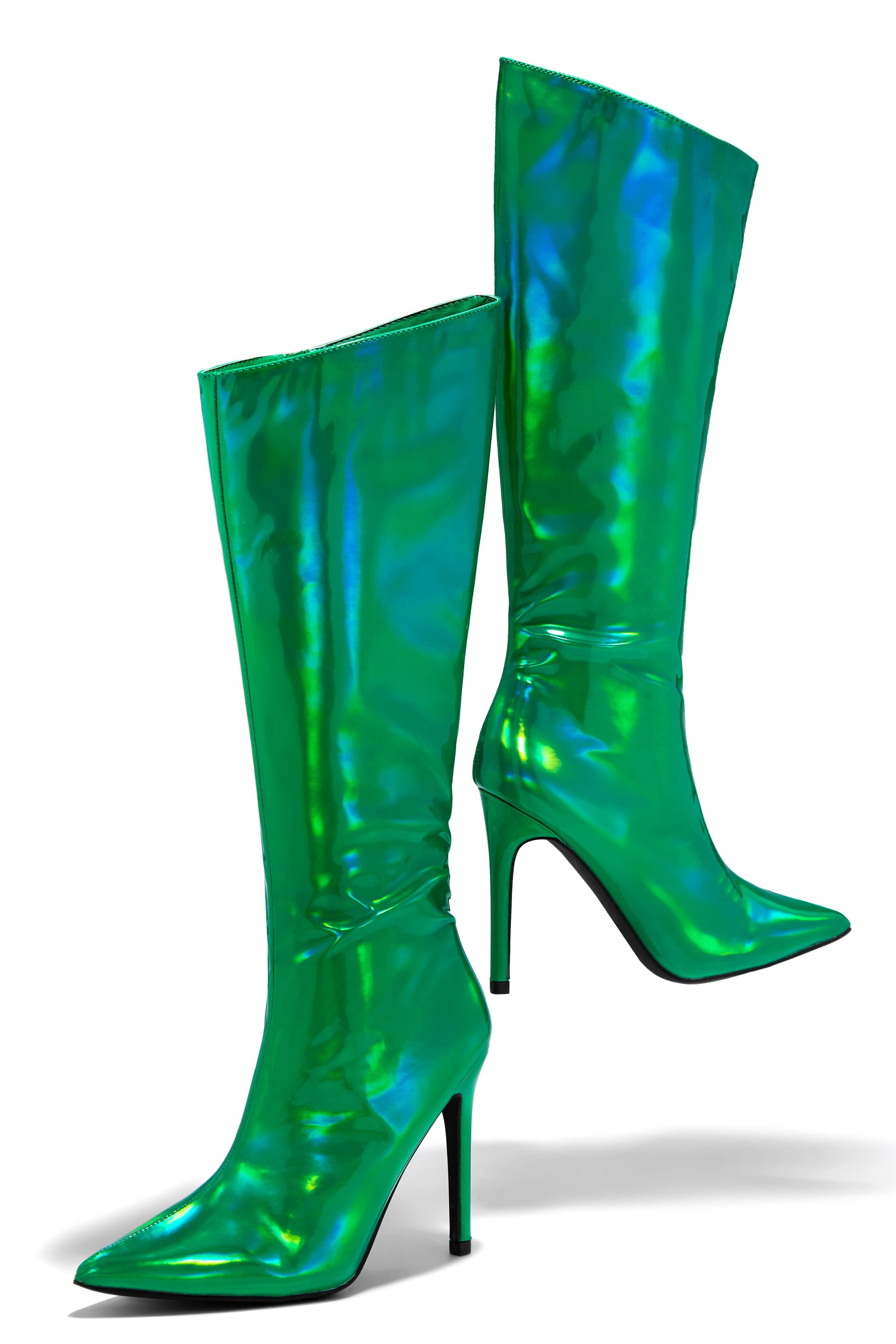 Green high boots best sale