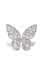 Load image into Gallery viewer, Silver CZ Clear Stones Butterfly Ring
