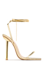 Load image into Gallery viewer, gold tone heel 
