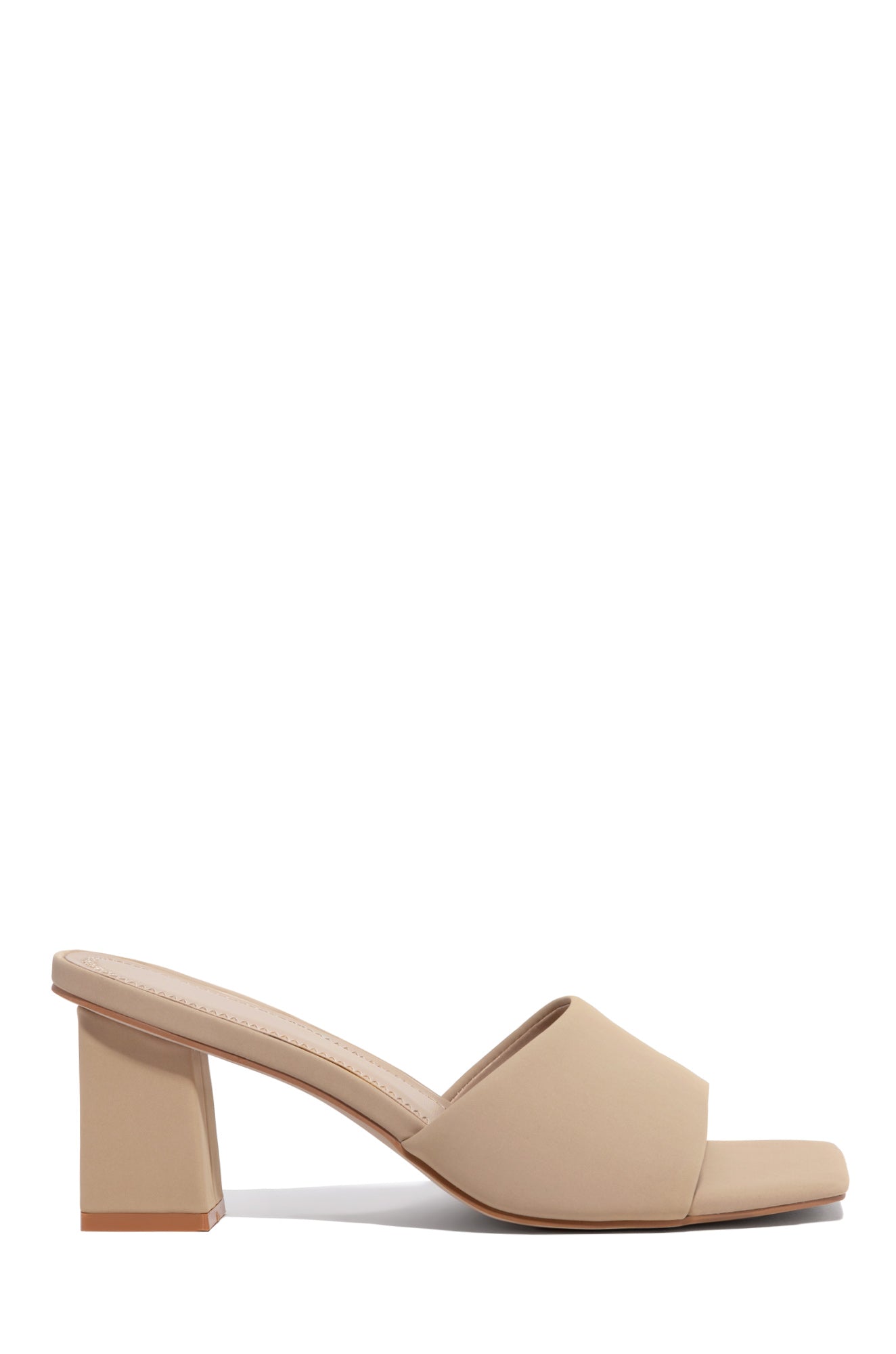 Miss Lola | Valentine Nude Block Heel Mules – MISS LOLA